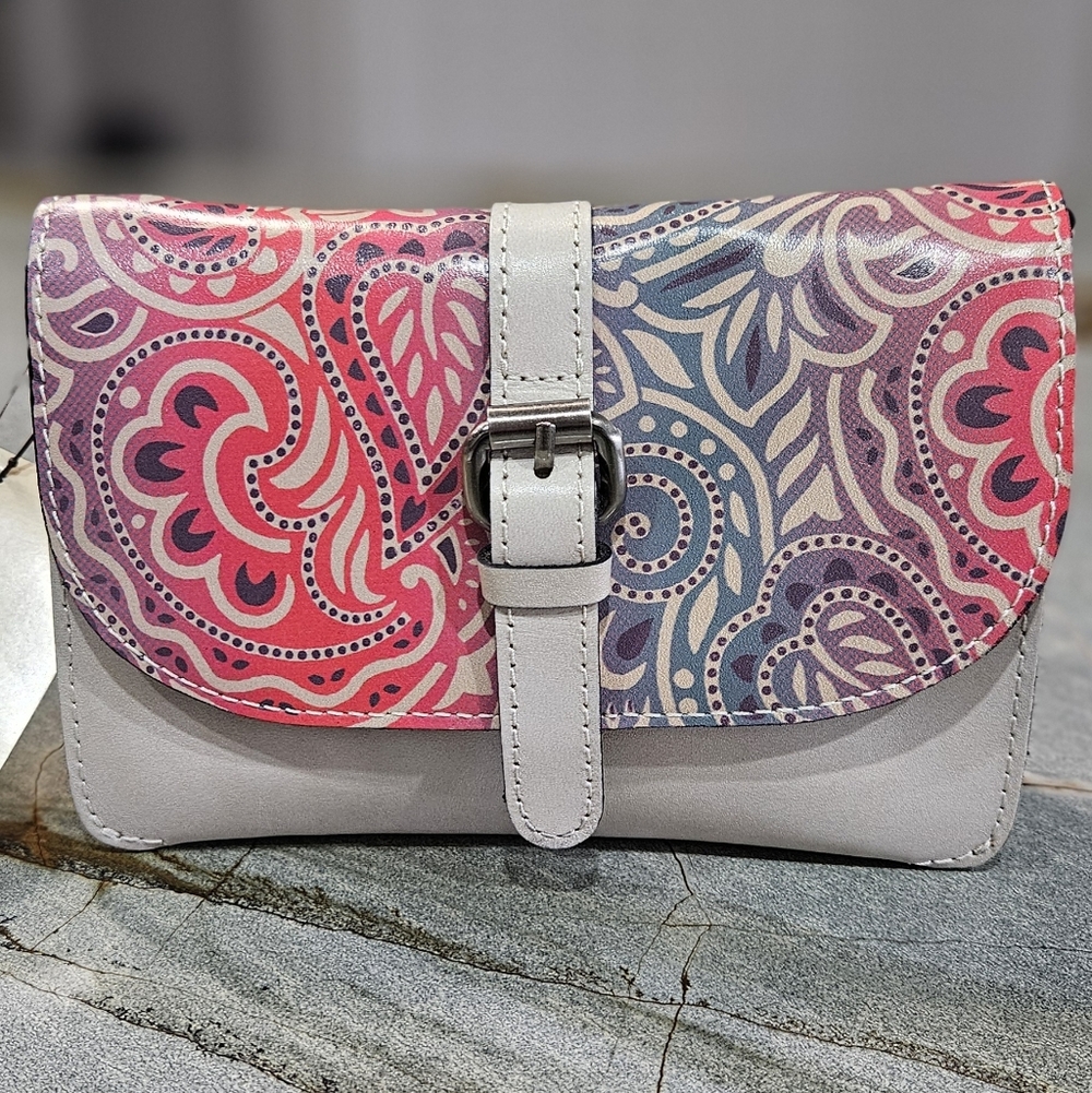 Patricia Nash Greek Ombre Leather Crossbody/ Clutch Bag | NWT + Duster